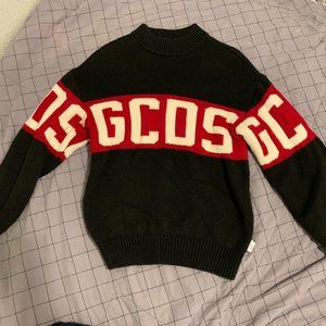 GCDS Black & Red Logo Sweater